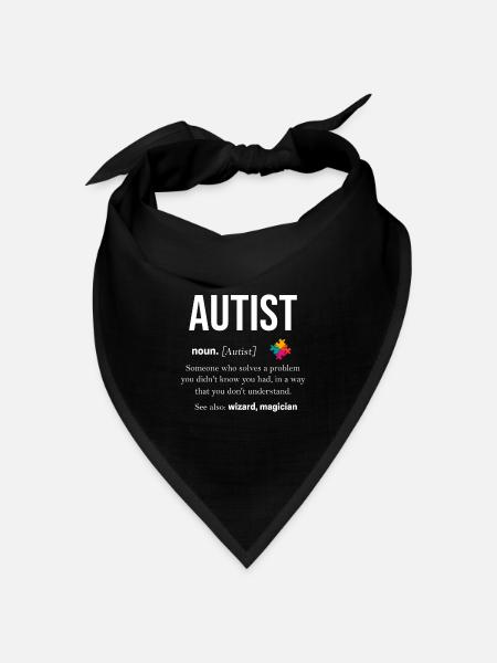 Autismus Geschenk Autist Asperger ADHS Autism - Bandana Dreieckstuch - Schwarz