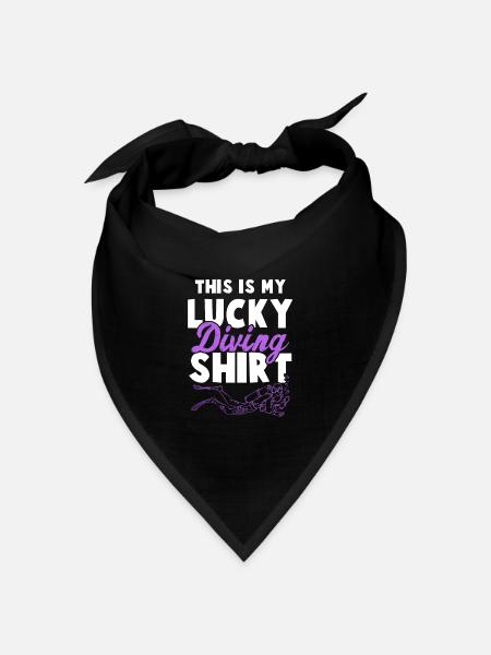 taucher tauchen shirt - Bandana Dreieckstuch - Schwarz
