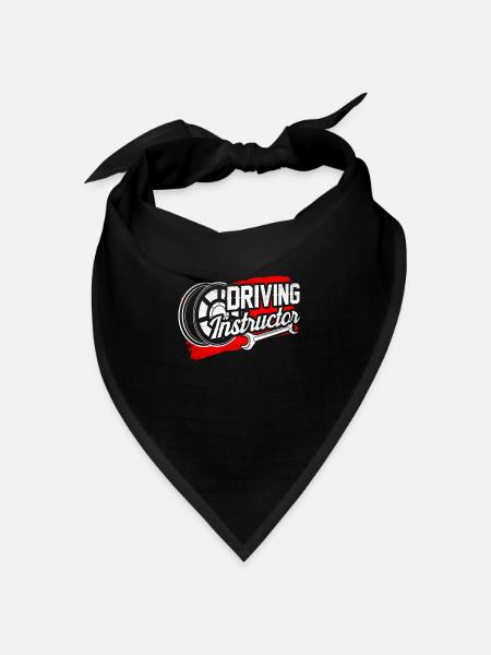 Fahrlehrer Fahrschule Fahrstunde Fahrschüler - Bandana Dreieckstuch - Schwarz