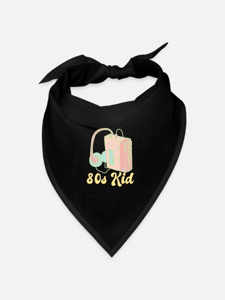 80s Kid - Bandana Dreieckstuch - Schwarz