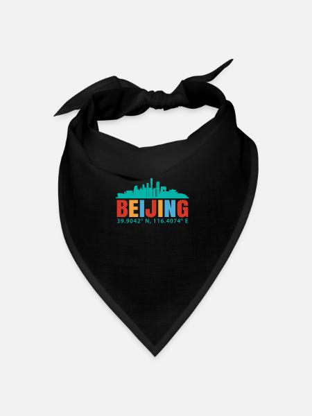 Peking - Bandana Dreieckstuch - Schwarz