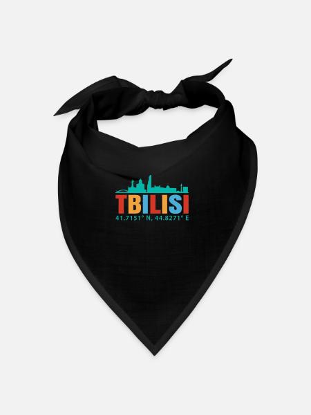 Tiflis - Bandana Dreieckstuch - Schwarz