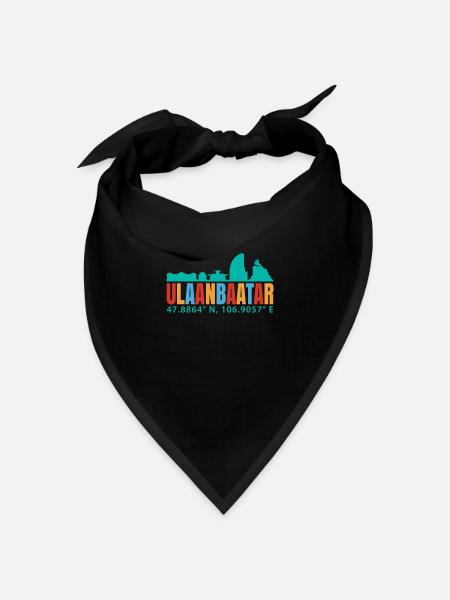 Ulaanbaatar - Bandana Dreieckstuch - Schwarz