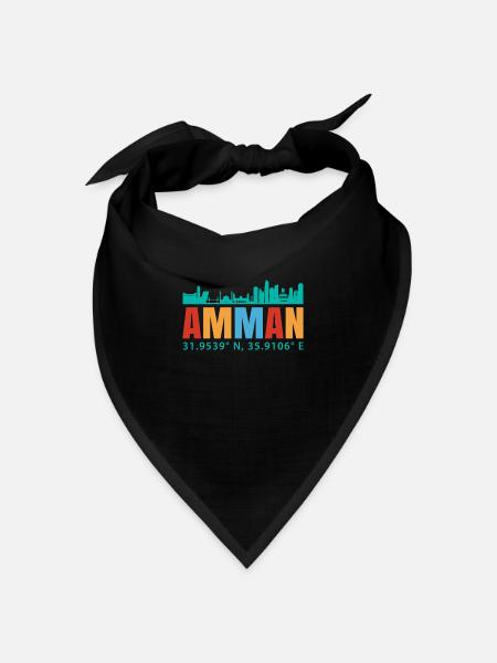 Amman - Bandana Dreieckstuch - Schwarz