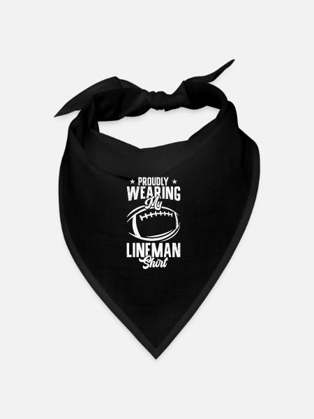Football Lineman Stolzes Leben Spieler Sport - Bandana Dreieckstuch - Schwarz