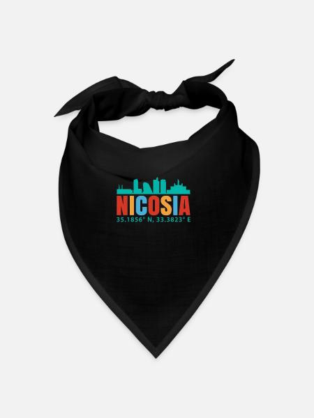 Nikosia - Bandana Dreieckstuch - Schwarz