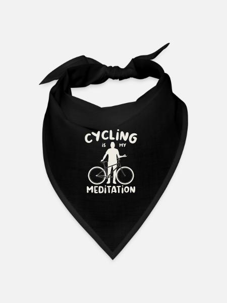 Fahrradfahrer Radfahrer Sport Freizeit Fahrrad - Bandana Dreieckstuch - Schwarz