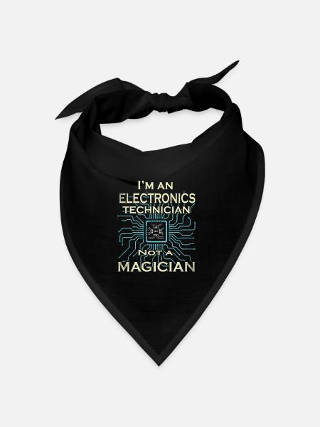 Elektro Elektriker Eloktroniker Strom Elektrik - Bandana Dreieckstuch - Schwarz