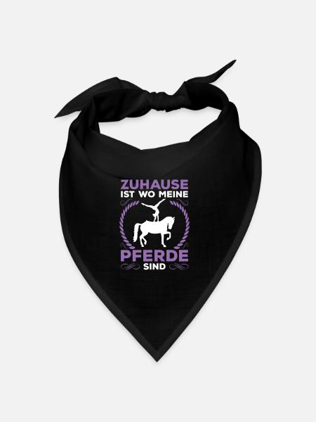 Voltigieren Volti Voltigier Pferde Pferdemädchen - Bandana Dreieckstuch - Schwarz