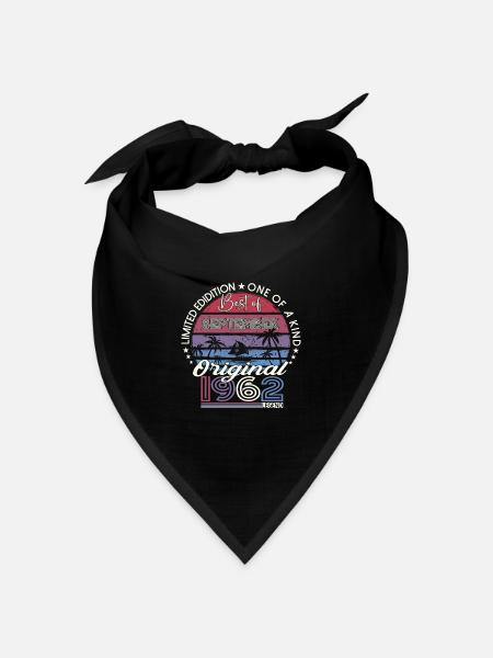 Original September Vintage 1962 Geburtstag Lustig - Bandana Dreieckstuch - Schwarz
