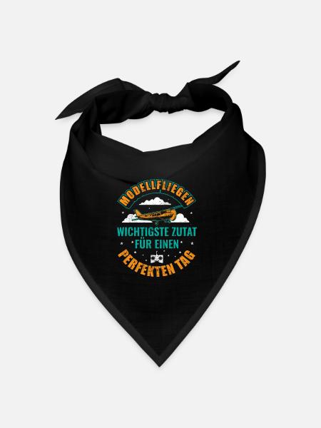 Modellfliegen - Bandana Dreieckstuch - Schwarz