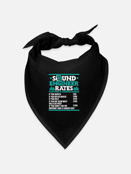 Tontechniker Sound Audio Engineer - Bandana Dreieckstuch - Schwarz