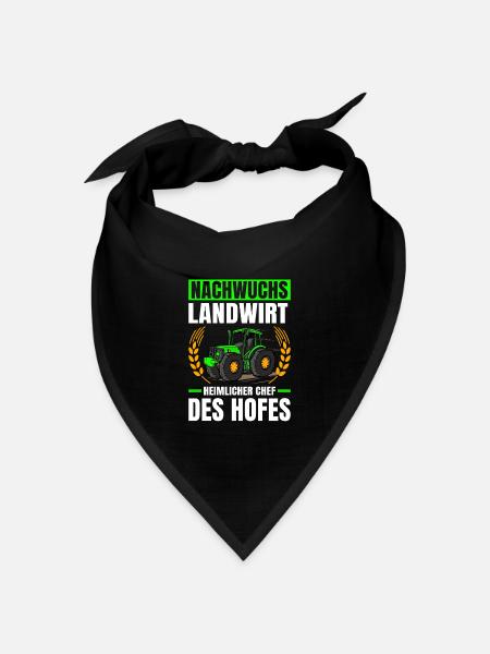 Nachwuchs Landwirt Heimlicher Chef Traktor - Bandana Dreieckstuch - Schwarz