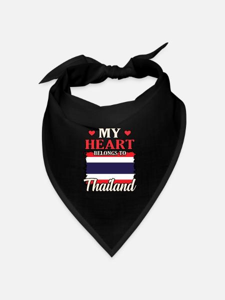 Thailand - Bandana Dreieckstuch - Schwarz