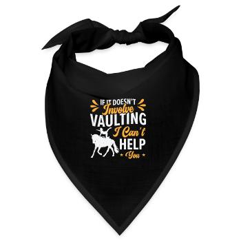 Pferdesport Voltigieren Reiten Akrobatik - Bandana Dreieckstuch - Schwarz - Vorne