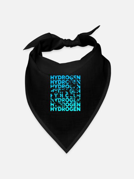 Wasserstoff Hydrogen Energie Element - Bandana Dreieckstuch - Schwarz