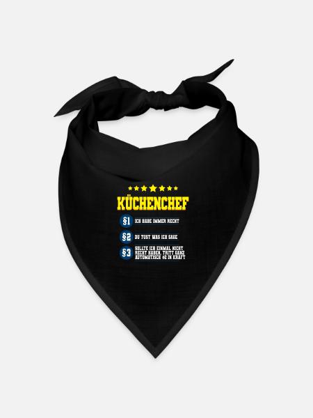 Küchenchef - Bandana Dreieckstuch - Schwarz