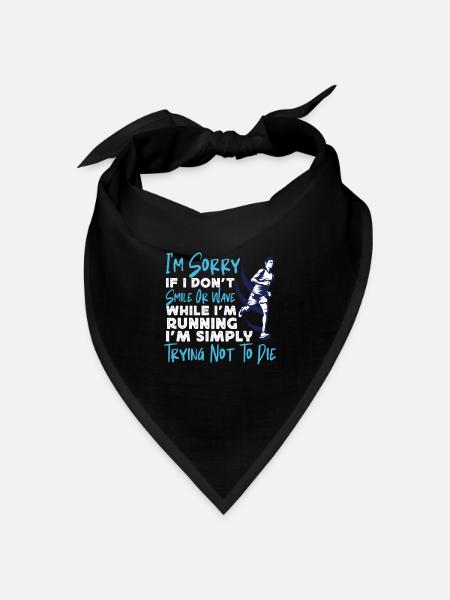 Running Runner Half Marathon I'm - Bandana Dreieckstuch - Schwarz