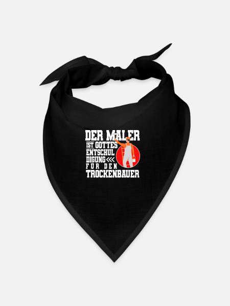 Maler - Bandana Dreieckstuch - Schwarz
