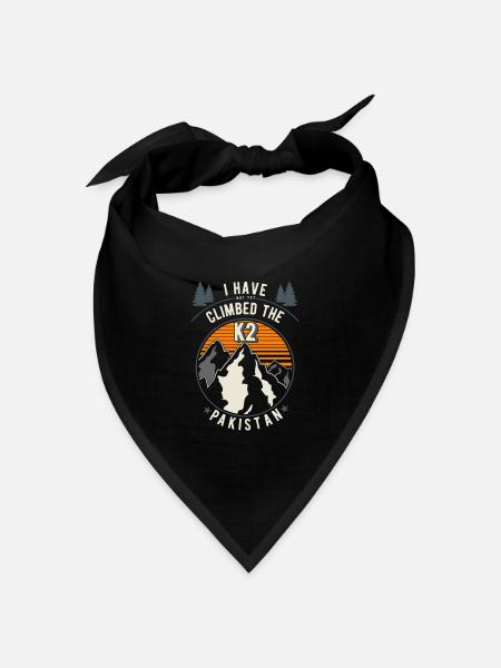 Wanderer - Kletterer Wandern K2 - Bandana Dreieckstuch - Schwarz