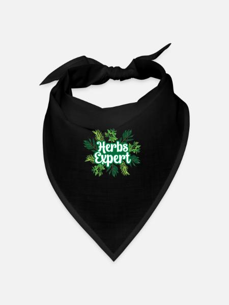 Kräuterexperte Kräuter Kraut Kräutergarten - Bandana Dreieckstuch - Schwarz