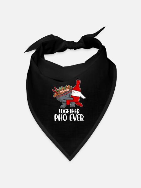 Pho Ever Pho Geschenk - Bandana Dreieckstuch - Schwarz