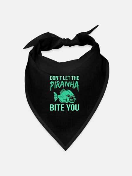 Piranha - Bandana Dreieckstuch - Schwarz