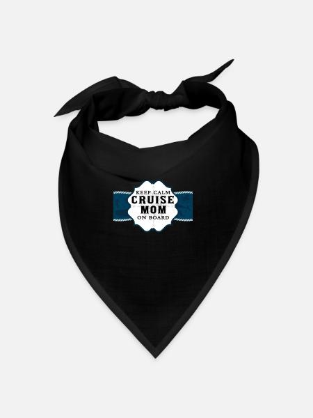 Kreuzfahrt Mama - Bandana Dreieckstuch - Schwarz