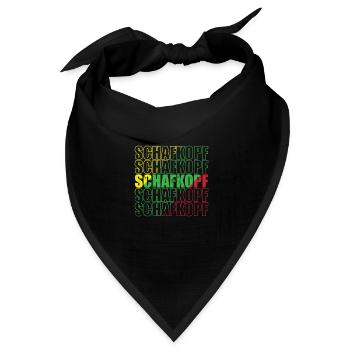 Schafkopf Kartenspiel Spielkarte Hobby - Bandana Dreieckstuch - Schwarz - Vorne
