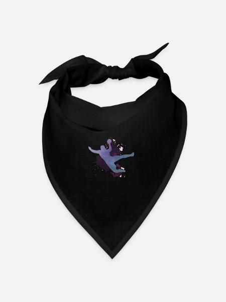 Handball Motiv Handballspieler Handballer Sport - Bandana Dreieckstuch - Schwarz