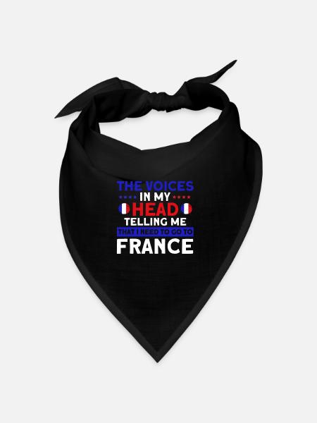 Französische Flagge Französische Wurzeln Geschenk - Bandana Dreieckstuch - Schwarz