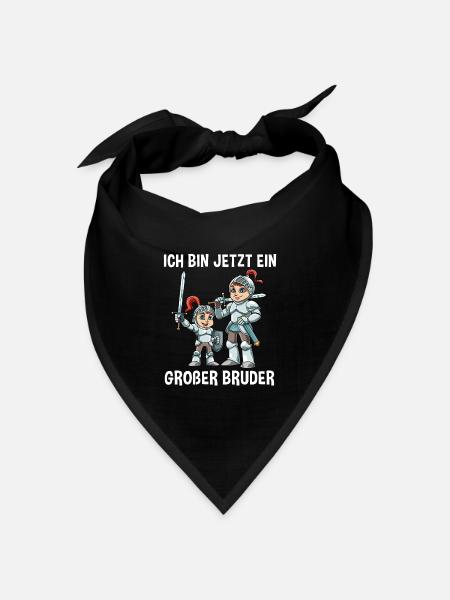 Ritter Großer Bruder - Ich bin jetzt ein Großer - Bandana Dreieckstuch - Schwarz