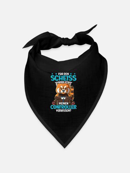 Zocken Gaming - Bandana Dreieckstuch - Schwarz