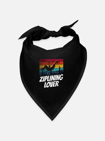 Ziplining Liebhaber Zipline Sport Seilrutsche - Bandana Dreieckstuch - Schwarz
