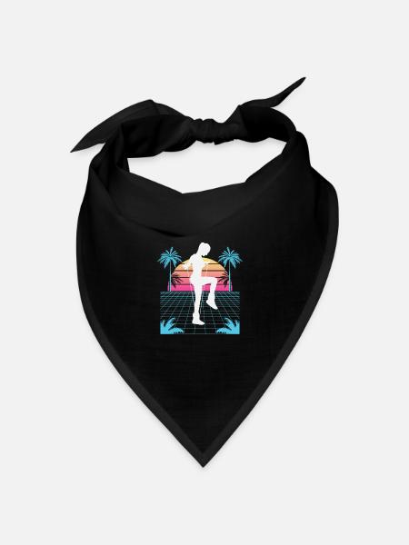 Vaporwave Rope Jumping - Bandana Dreieckstuch - Schwarz