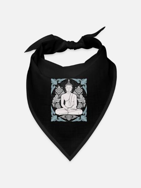 Buddhismus Thai-Buddha Meditation-Buddha Thailand - Bandana Dreieckstuch - Schwarz