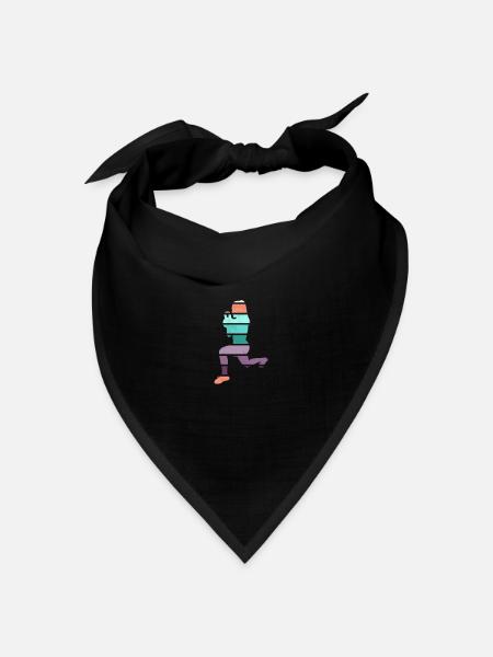 Retro HIIT - Bandana Dreieckstuch - Schwarz