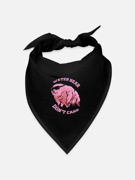 Water Bear Don't Care - Bandana Dreieckstuch - Schwarz