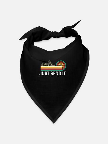 Schneemoblie Just Send It Retro schneller - Bandana Dreieckstuch - Schwarz