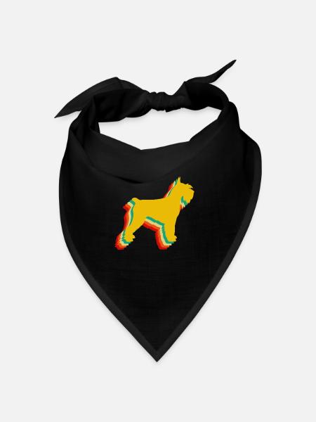 Schnauzer, Schnauzer-Hundebesitzer-Geschenk - Bandana Dreieckstuch - Schwarz
