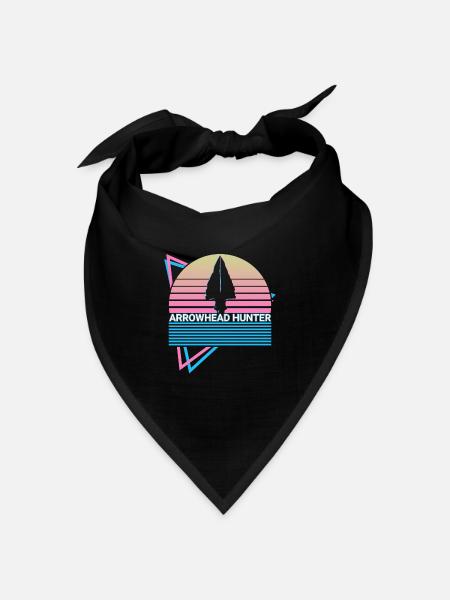 Pfeilspitze Jäger Retro - Bandana Dreieckstuch - Schwarz