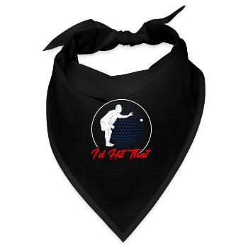 Boulespiel Ich würde das treffen Geschenk - Bandana Dreieckstuch - Schwarz - Vorne