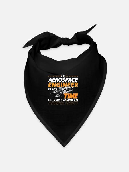 I'm Aerospace Engineer Engineering Rocket Space - Bandana Dreieckstuch - Schwarz