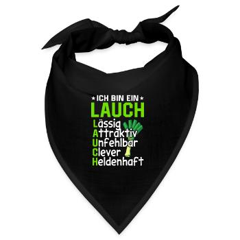 Lauch - Bandana Dreieckstuch - Schwarz - Vorne