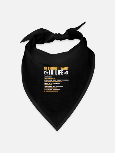 Holzbearbeitung Handwerker Holzarbeiter Schreiner - Bandana Dreieckstuch - Schwarz