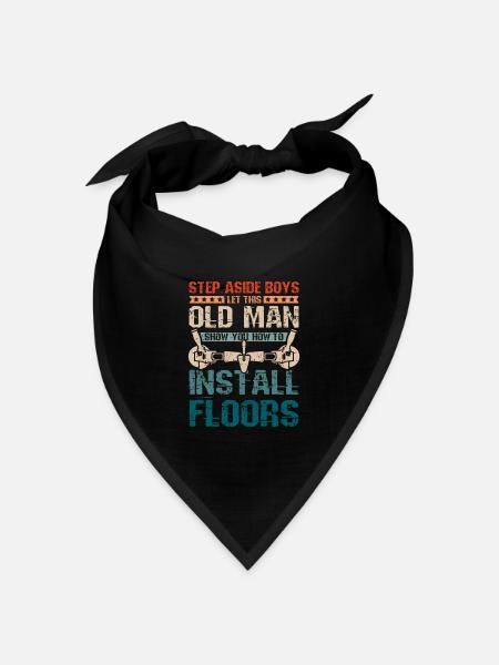 Old man flooring installer - Bandana Dreieckstuch - Schwarz