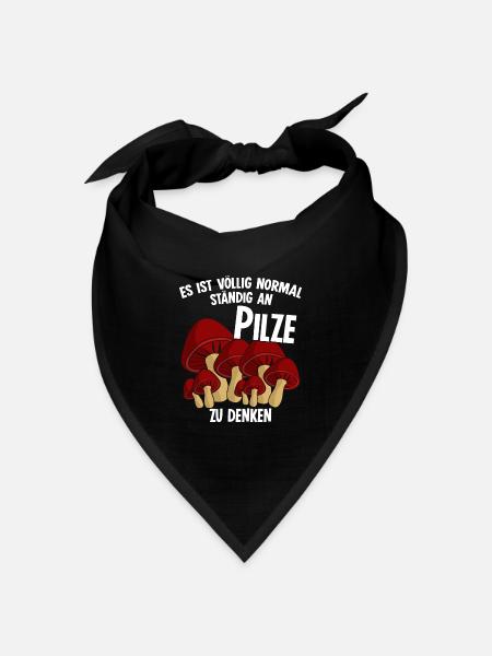 Pilzsammler Pilz Pilze Pilzsucher - Bandana Dreieckstuch - Schwarz