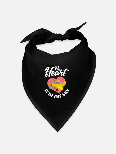Flugzeug Luftfahrt Pilot Lustiges Piloten Geschenk - Bandana Dreieckstuch - Schwarz