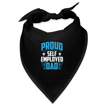 Stolzer Selbständiger Vater Selbstständig - Bandana Dreieckstuch - Schwarz - Vorne