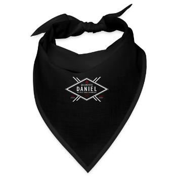 Grillmeister Daniel Vorname Name - Bandana Dreieckstuch - Schwarz - Vorne